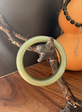 天然和田玉新疆黄口手镯60圈口支持复检