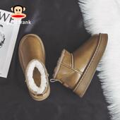 短筒棉靴2024年冬季 新款 时尚 大嘴猴女鞋 休闲靴保暖雪地靴女款 靴子