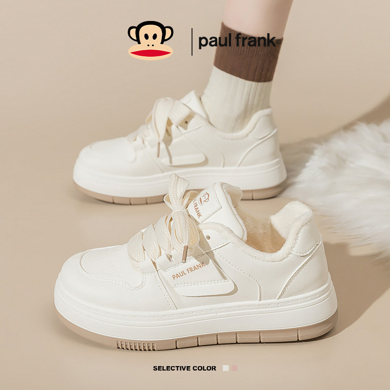 大嘴猴冬季加绒厚底小白鞋2024新款冬天保暖二棉鞋棉鞋运动板鞋子,女鞋,休闲板鞋,淘宝优惠券,粉丝福利购,淘宝优惠卷