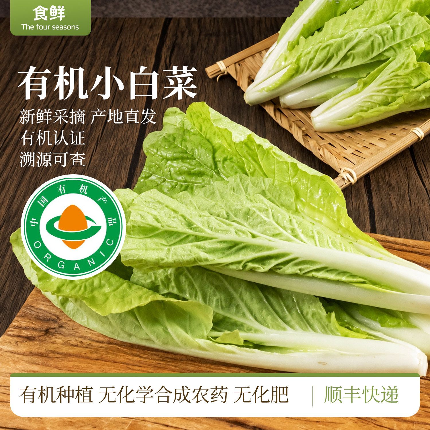 有机小白菜自然生长时令新鲜蔬菜轻食沙拉宝宝辅食素食火锅食材