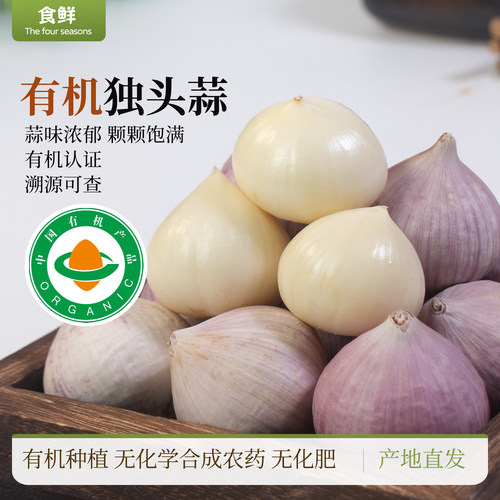 云南有机独头蒜大蒜自然生长新鲜有机蔬菜干蒜烹饪凉拌调味农产品