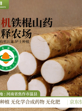 温释有机山药垆土铁棍山药河南焦作有机种植蔬菜新鲜山药4斤包邮
