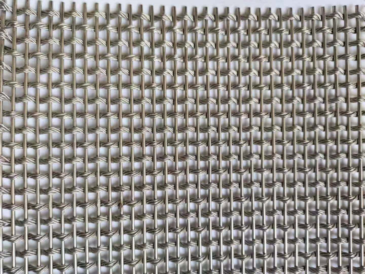 专业定做不锈钢幕墙装饰网金属垂帘 网帘 合股编织网 钢丝绳网