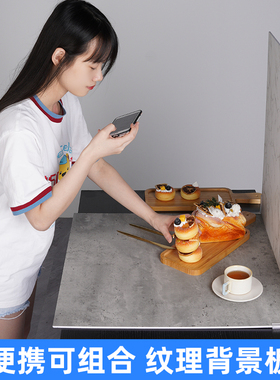ins风拍照道具背景板拍摄背景布摄影纹理白色背景纸PVC水泥大理石木纹板场景布置产品美食蛋糕装饰黑色背景墙