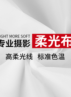 摄影柔光布蝴蝶布拍照纯白色背景布照相拍摄道具柔光纸牛油硫酸滤色纸架背景纸ins吸光透光服装灯光白布支架