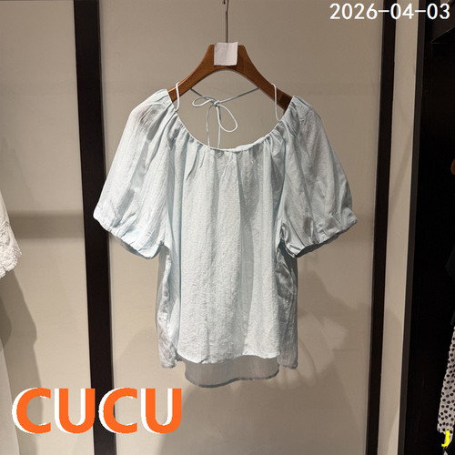 欧货时尚净版简约短袖衬衣小衫