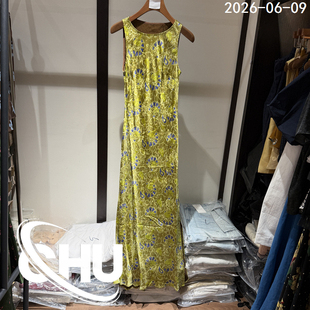 欧洲站2026夏新款老钱风提花无袖连衣裙女高端长款背心裙26668858