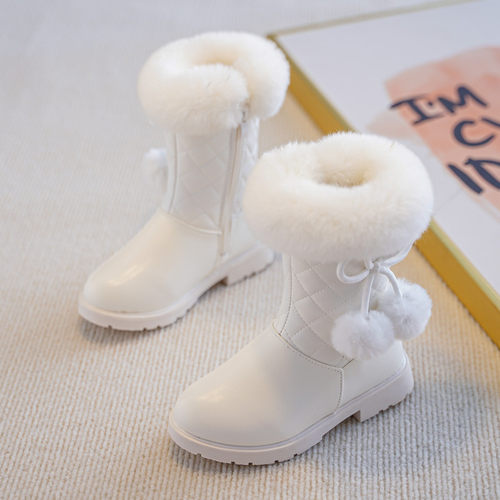 女童靴子冬季新款加绒保暖雪地靴