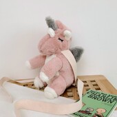 2020秋冬新款 卡通可爱动物形双肩包童包女童独角兽毛绒玩偶式 背包