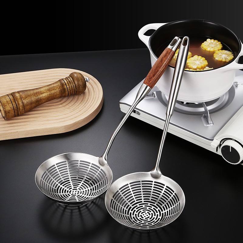 304不锈钢漏勺家用厨房捞面勺大号笊篱捞饺子火锅油炸过滤网捞勺
