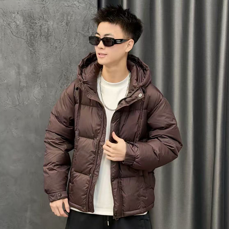 冬季新款保暖面包服连帽时尚轻薄羽绒服爆款潮牌男士百搭休闲外套