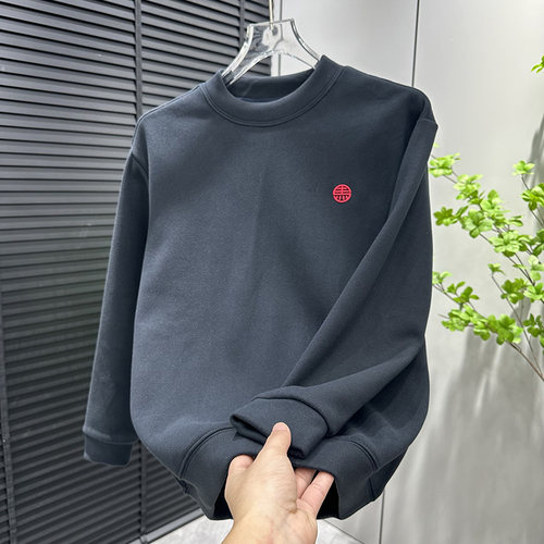 2025秋冬简约风云朵绒ins卫衣冬季加绒宽松休闲百搭套头打底T恤衫