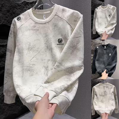 高级感2025新款男士圆领卫衣