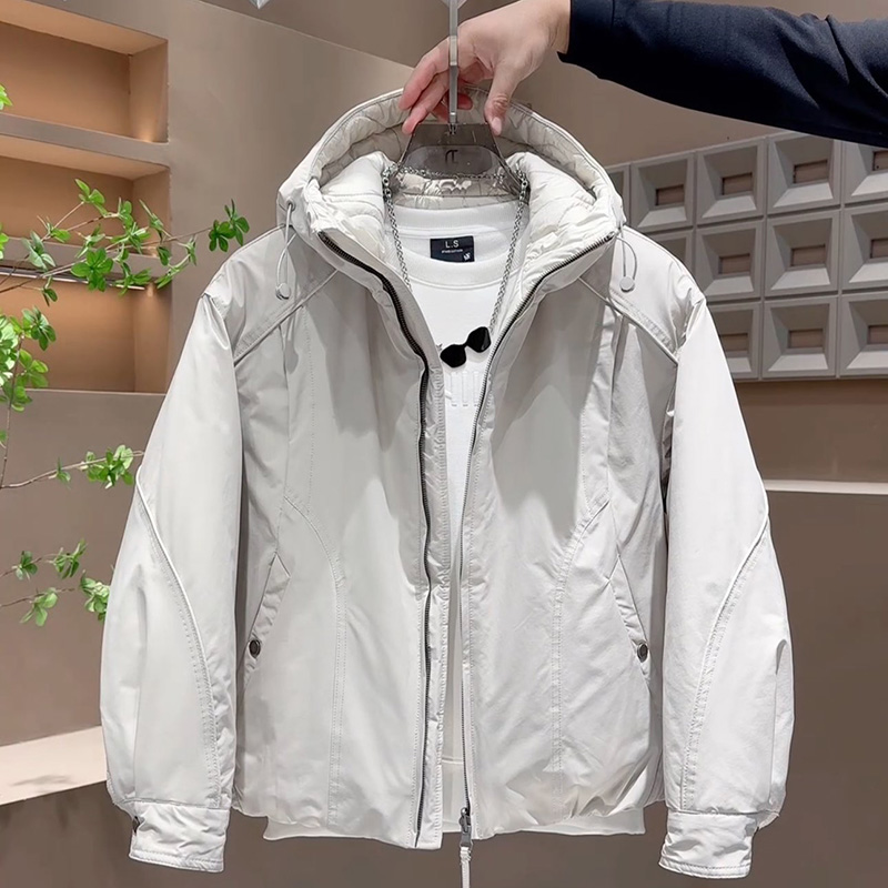 高街新款设计感俩面穿棉服2025男士宽松冲锋衣潮牌时尚保暖厚夹克