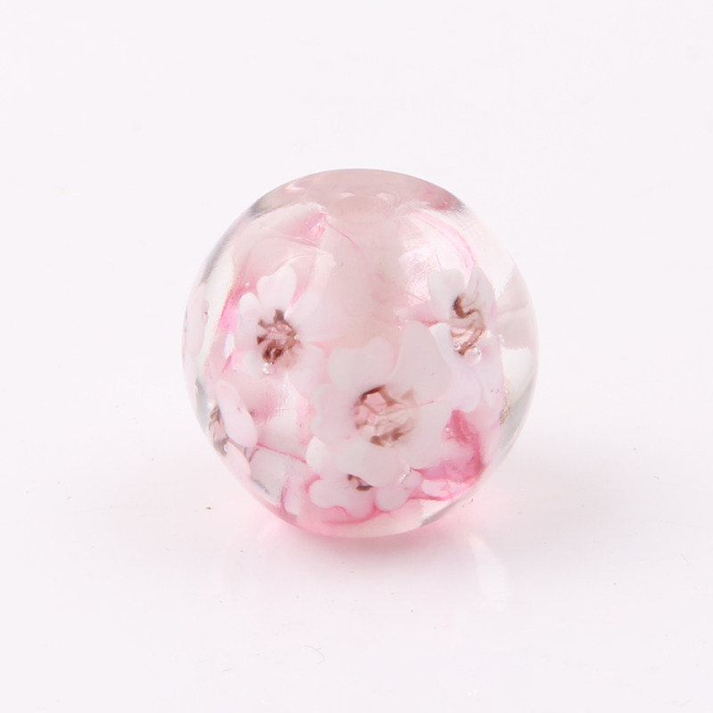 新款精品日式琉璃珠浪漫樱花 深海五彩小鱼花珠16mm