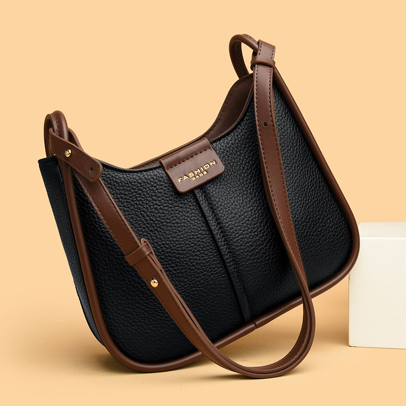 真皮腋下包包女士2025新款高级感百搭大容量斜挎包通勒休闲妈妈包