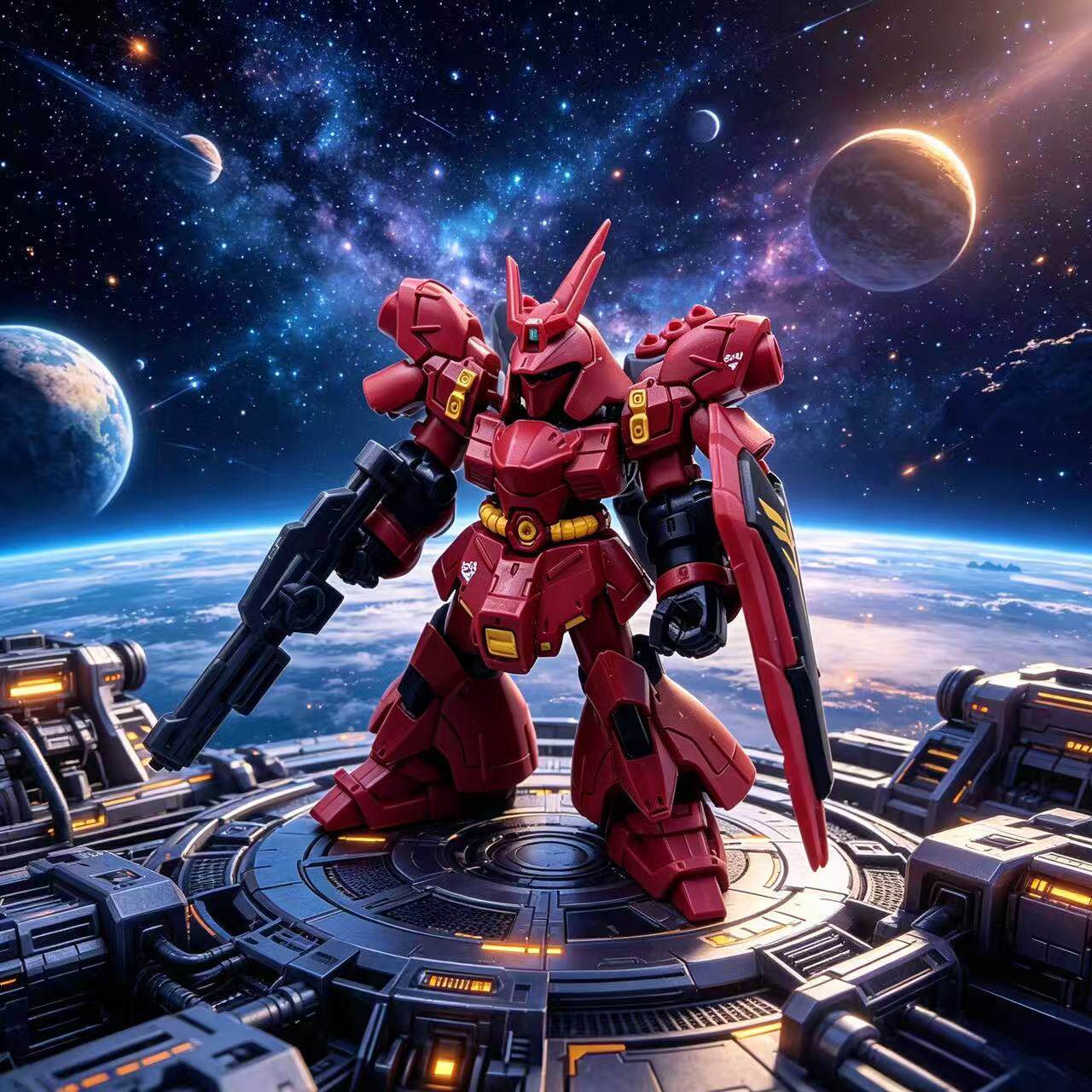 MSE福冈限定 高达  FUKUOKA 扭蛋沙扎比+武器配件+浮游炮 包邮