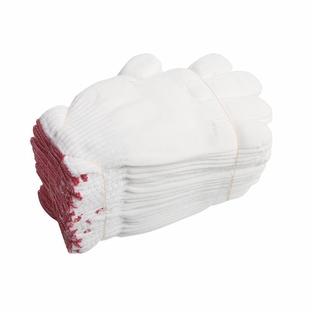 A劳动男工地干活手套劳保耐磨工作防滑纯棉加厚白棉纱棉线尼龙劳