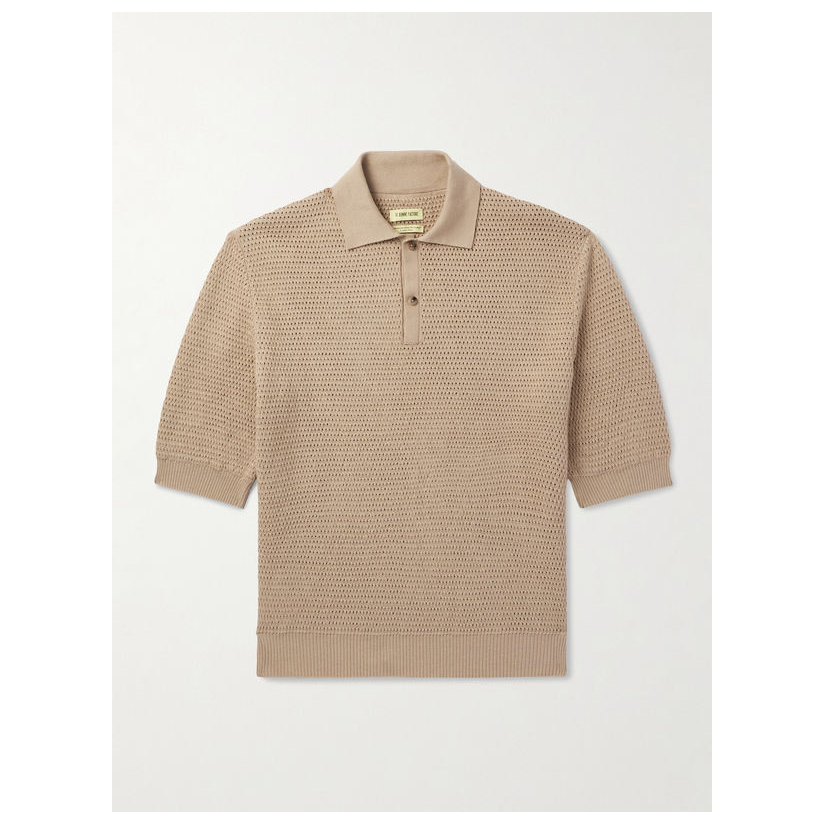 【迷衣海淘小程序】 DE BONNE FACTURE 蜂巢纹 棉Polo衫男衬衫