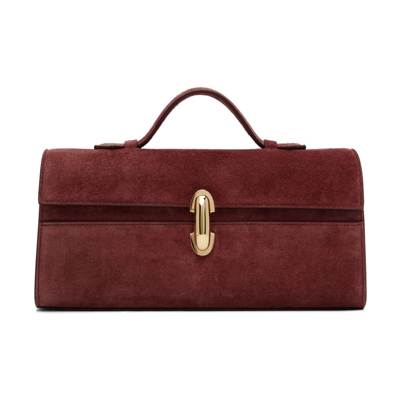 savette 酒红色 Slim Symmetry Pochette 手提包女送女友女夏耐