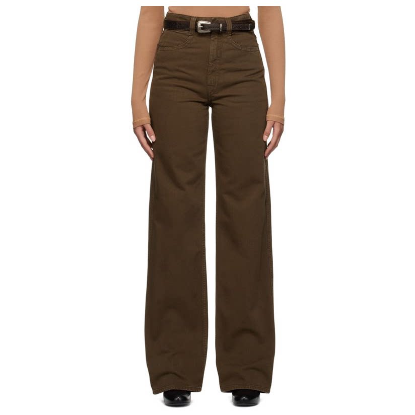 lemaire 棕色 straight-leg 牛仔裤女