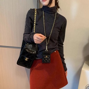 Morden chao舒服含羊毛无缝一体堆堆领高领韩系针织女 云朵打底衫