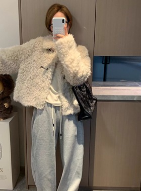 Morden 名媛系 韩系新款2025冬时尚休闲显瘦百搭皮毛一体外套女