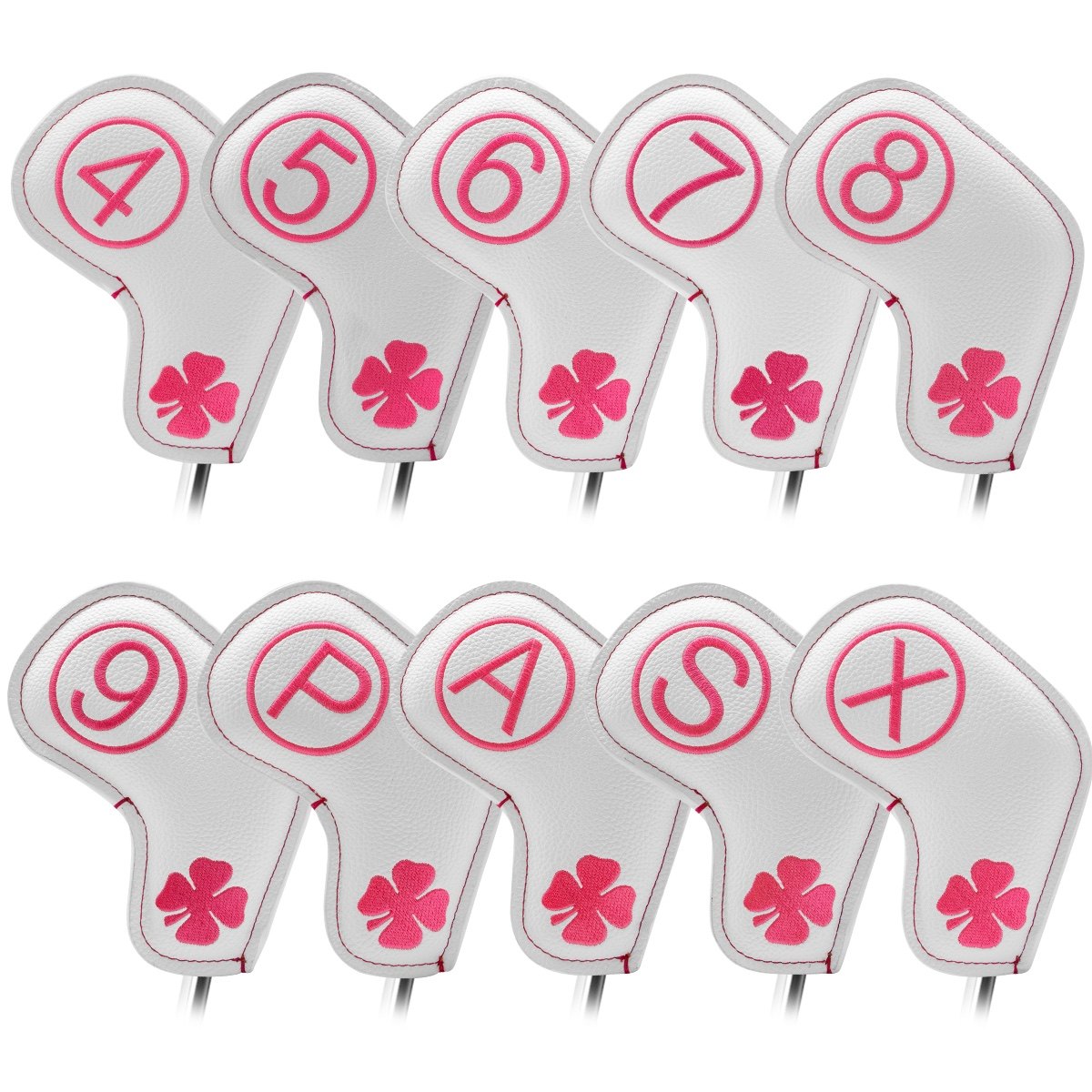 油边工艺 四叶草 防水高尔夫铁杆套 韩国golf球杆套杆头套配件