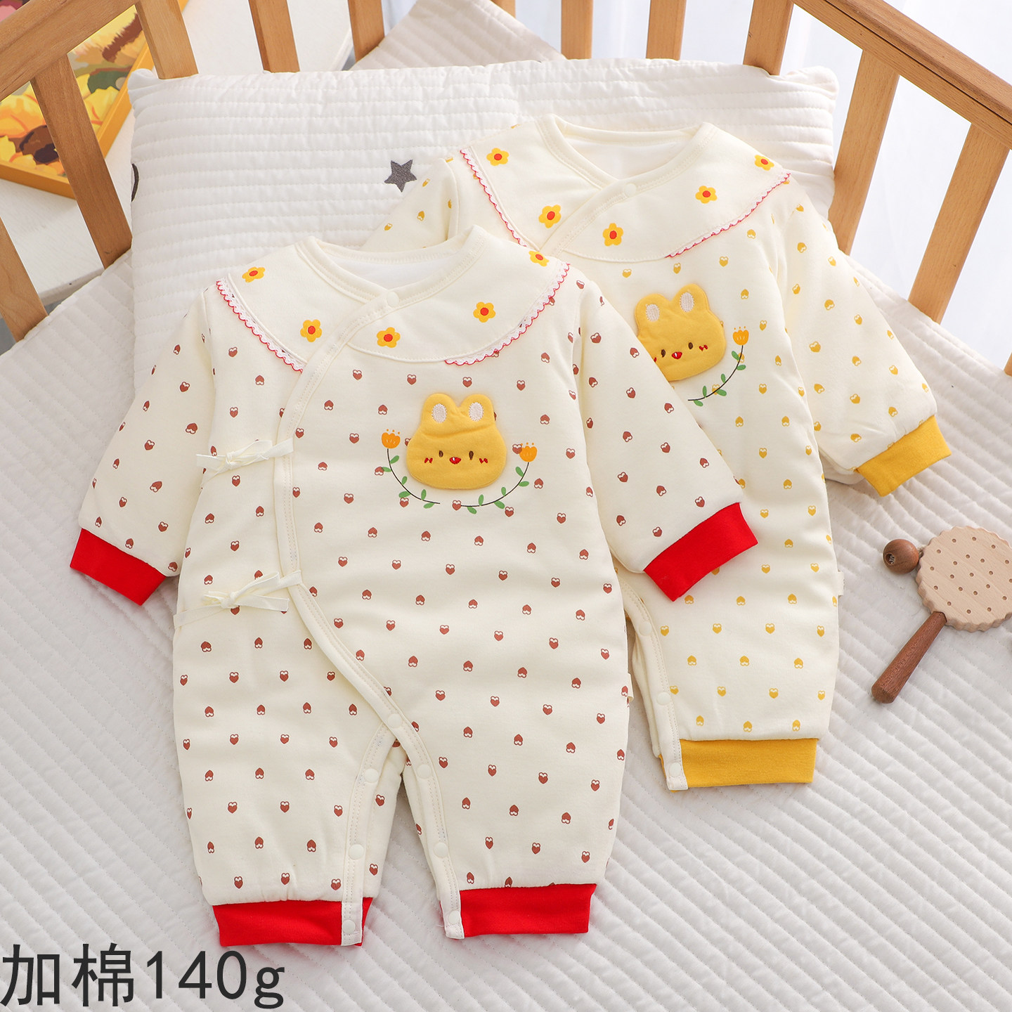 新生儿连体衣刚出生哈衣爬服外穿