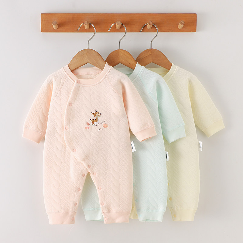 新生婴儿衣服初生三层保暖连体衣宝宝空气棉哈衣爬服薄棉睡衣春秋,童装/婴儿装/亲子装,连身衣/爬服/哈衣,淘宝优惠券,粉丝福利购,淘宝优惠卷