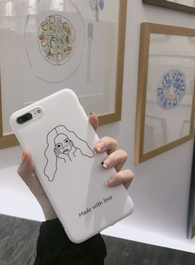 韩国ins风雀斑女孩 8X手机壳711/6S网红同款xr m