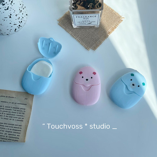 TOUCHVOSS 可可爱爱* 一次性便携皂片洗手清洁香皂肥皂旅行皂纸