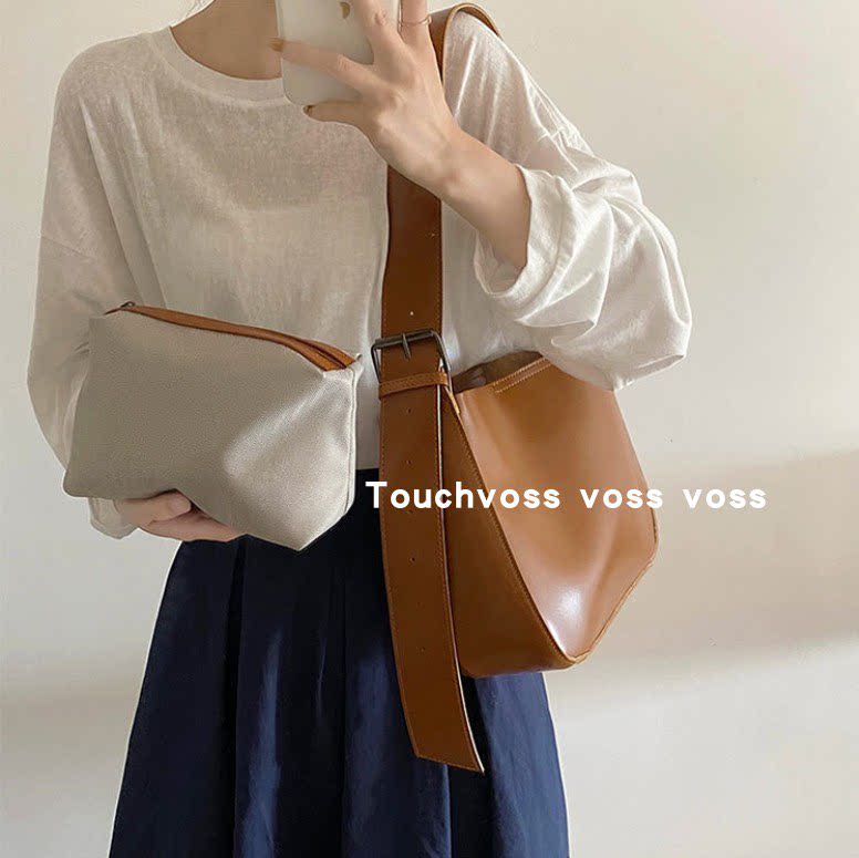 touchvoss"韩剧女主"秋冬通勤子母包单肩斜挎包大容量学生大包
