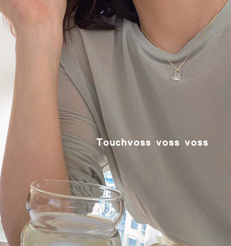 TOUCHVOSS 韩国cold轻奢 水晶手提包项链925银锆石mini锁头项链