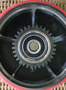 电动液压车PU静音轮子小型叉车地牛搬运2吨3配件改装轱辘咕噜耐磨