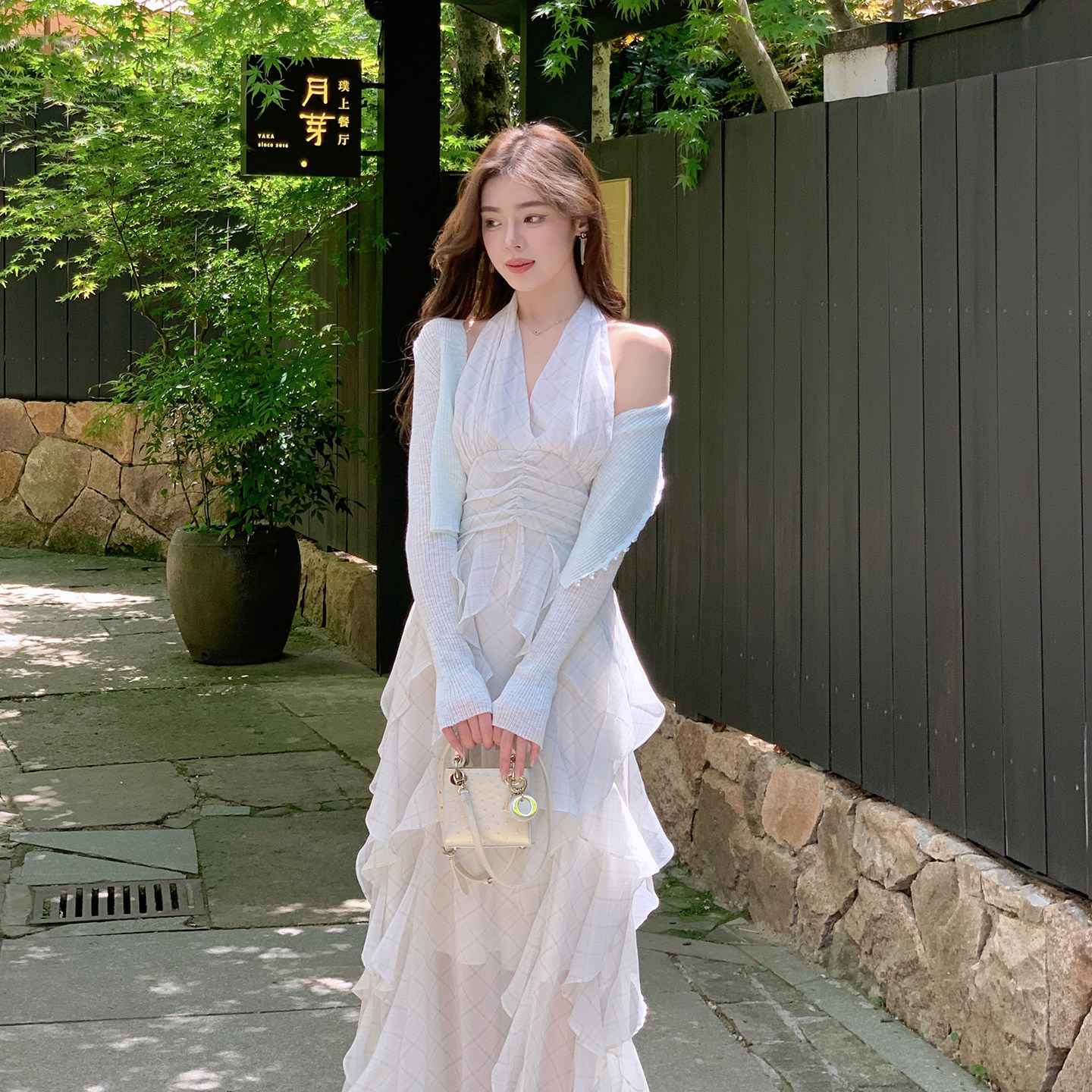 ByYou 夏季薄荷绿色苎麻针织开衫外套女薄款外搭长袖防晒披肩罩衫图片