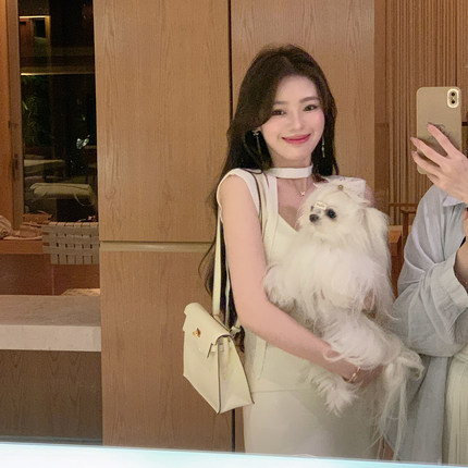 ByYou 春季白色羊毛针织开衫外套套装女小飞袖T恤半身长裙三件套