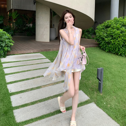 ByYou2025新款夏季白色a字西装短裤女显瘦高腰热裤宽松阔腿休闲裤