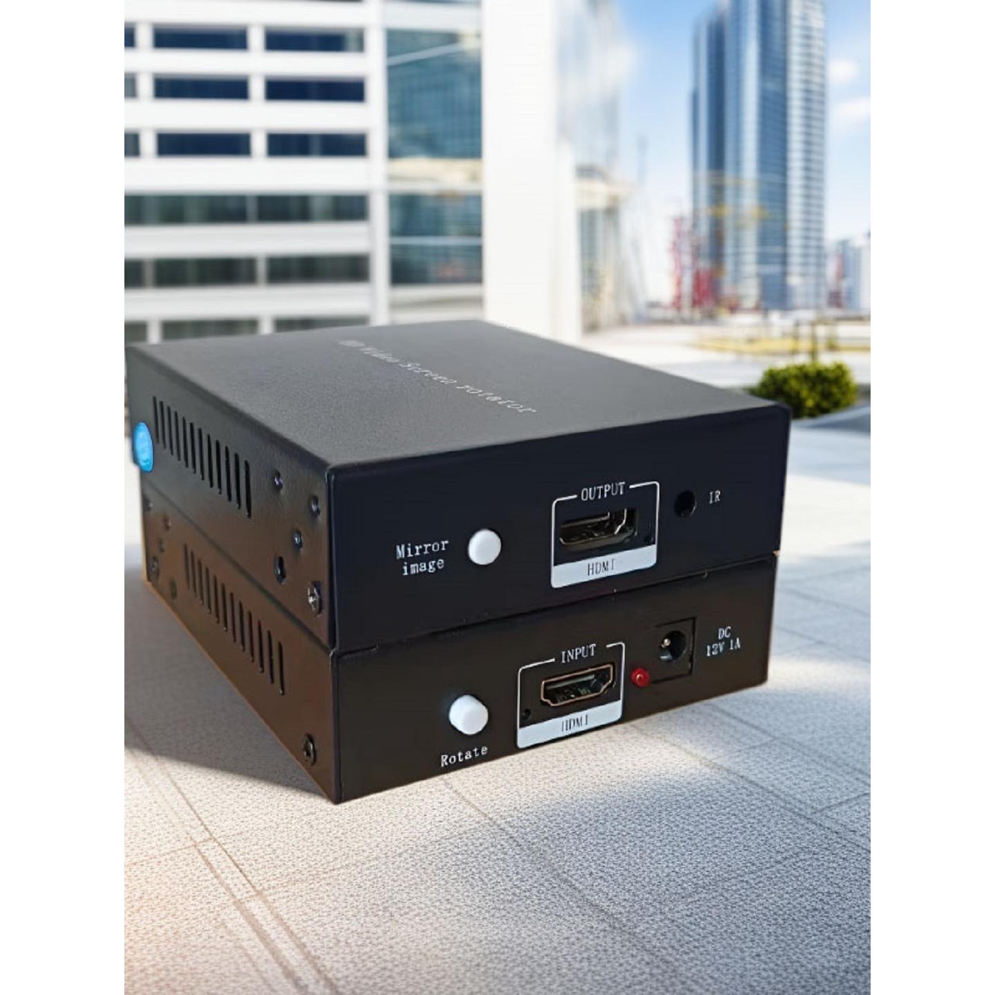 深圳HDMI高清视频信号画面90度旋转盘器图像显示翻横竖屏盒子