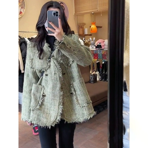 Демисезонная ретро утепленная куртка, 2024 года, в корейском стиле, в стиле Шанель