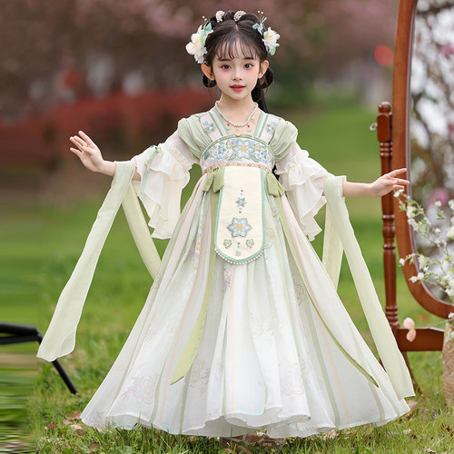 汉服女童2026新款夏季古装超仙短袖中国风儿童古风仙气薄款公主裙