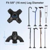 防滑拐杖头耐磨脚垫 手杖臂膀杖胶头防滑胶套 拐棍套垫脚四角脚垫