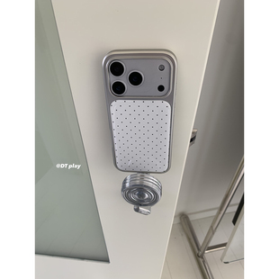 15苹果14 简约白色波点银边少女耐看韩国ins博主小众设计适用于iphone17promax 13手机壳保护套 play