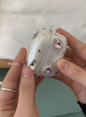 DT play 贝壳纹理高级质感韩国ins博主小众适用于AirPodsPro3保护套苹果耳机套2无线蓝牙3代airpods1新三代女