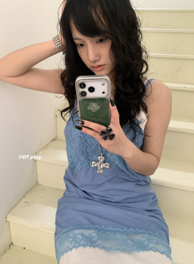 DT play 清新绿色洋甘菊小花朵可爱韩国ins博主小众设计适用于iphone17promax/16/15苹果14/13手机壳保护套