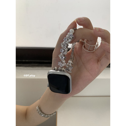DT play 星星闪闪珠珠适用于苹果iwatchs11女表带applewatchs10/9