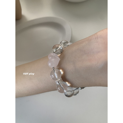 DT play  清冷感水晶串珠表带适用苹果applewatch11S7S8S9S10s11