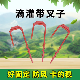 滴灌带防风叉子固定叉子水带微喷带压管滴灌带固定器农用防风卡子
