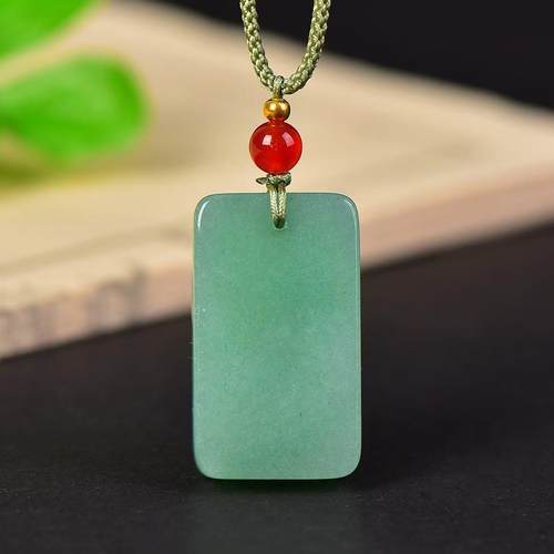 新疆东陵玉平安牌挂件玉坠百搭手工简约民族风现货玉石链子吊坠