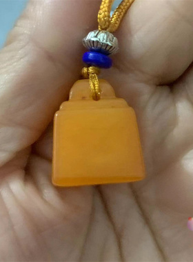 姓名印章定做刻名字方篆刻石英岩玉圆形吊坠饰品生日礼物小众挂件